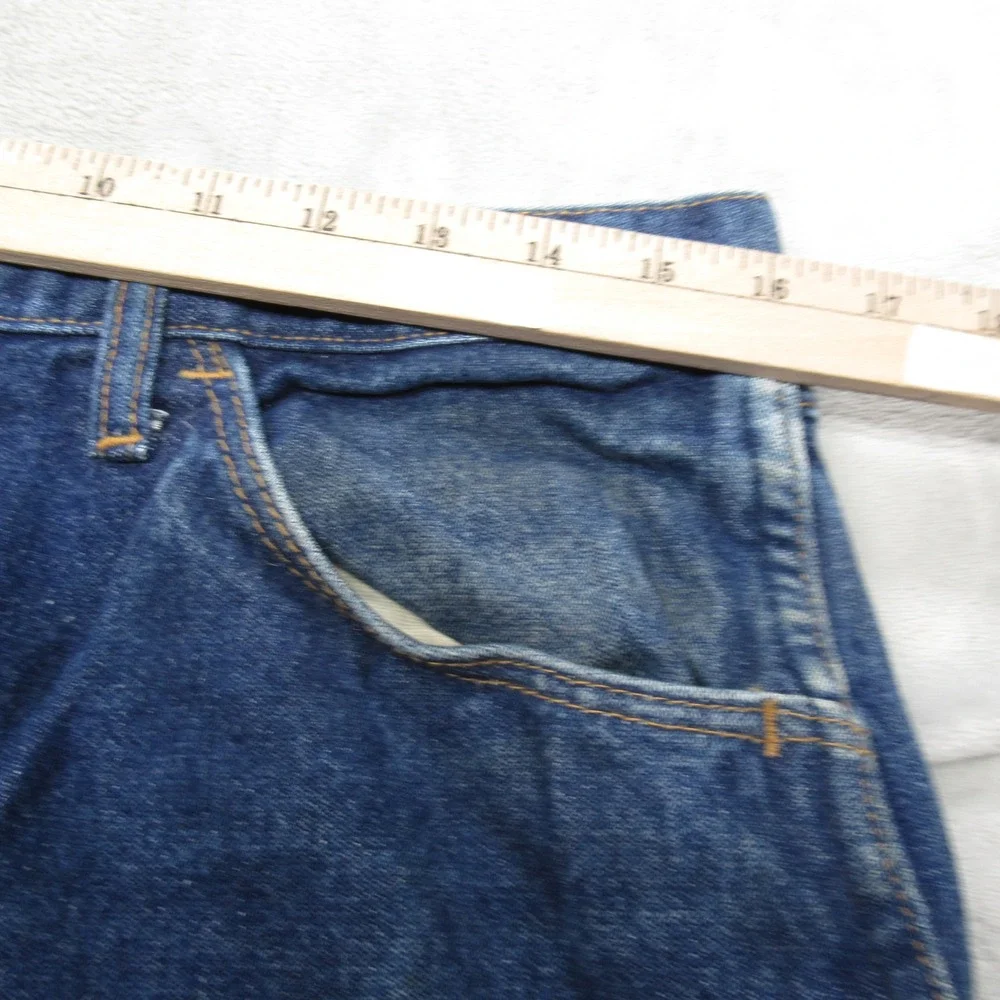 Wrangler FR Jeans Mens 32x37 Dark Wash Denim Flame Resistant Relaxed Fit Bootcut